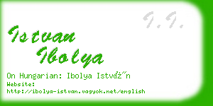 istvan ibolya business card